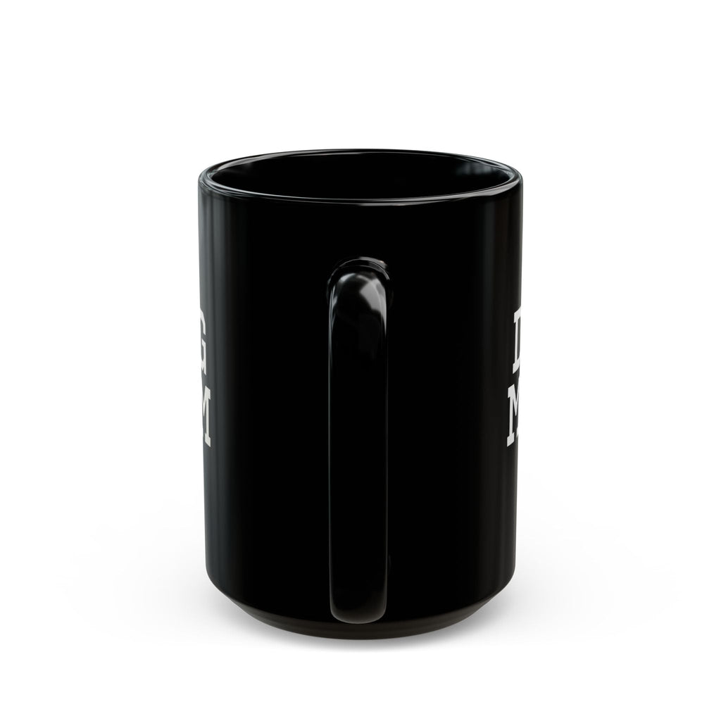Dog Mom Black Mug